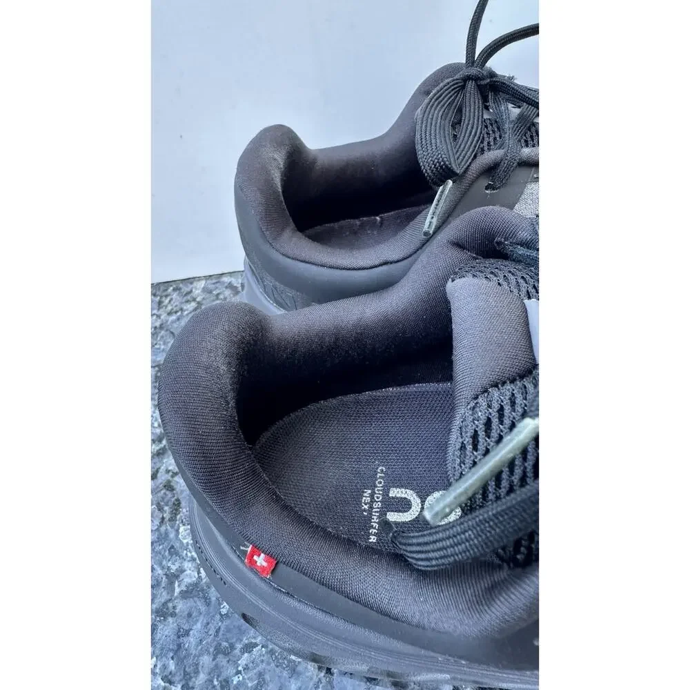 On Running Shoes Womens 8.5 Cloudsurfer Next Sneakers Gray Black Fabric Low Top